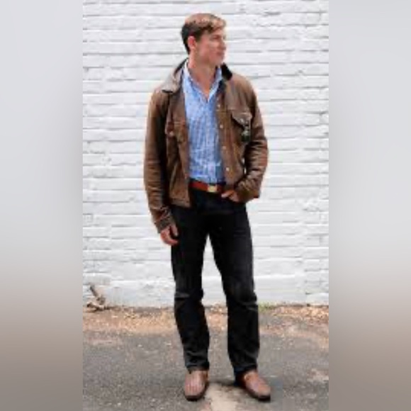 Men’s size 8 1/2 brown woven leather dockers slip on loafer shoes - Picture 1 of 11